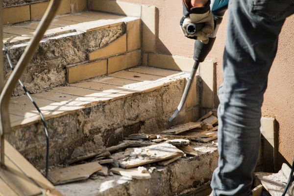 Concrete Stair Demolition in Mason