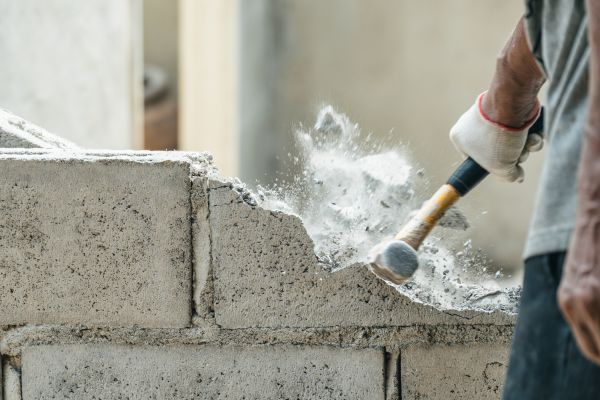 Block Wall Demolition in Mason